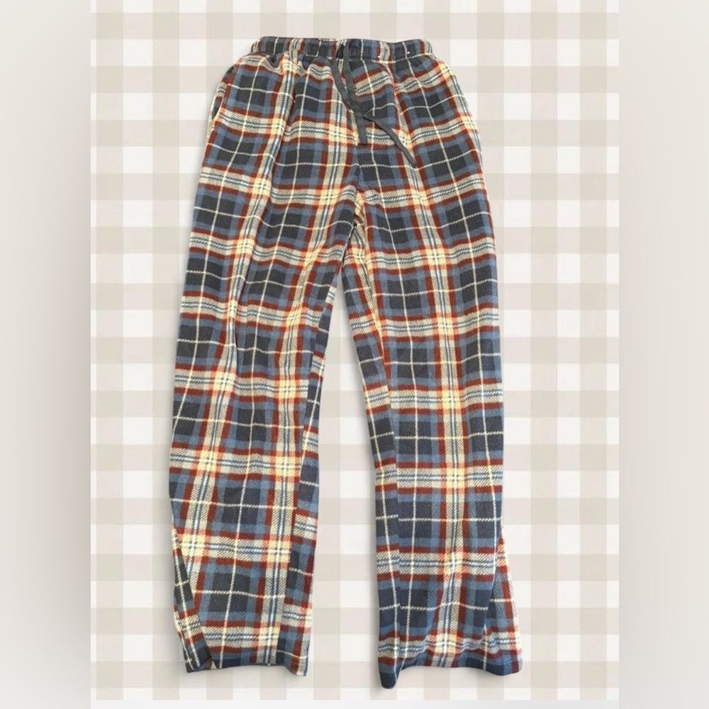 Stafford Men's Plaid Navy Flannel Sleep pants